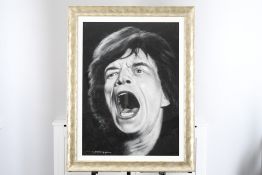 Anthony Orme Original Painting of Mick Jagger