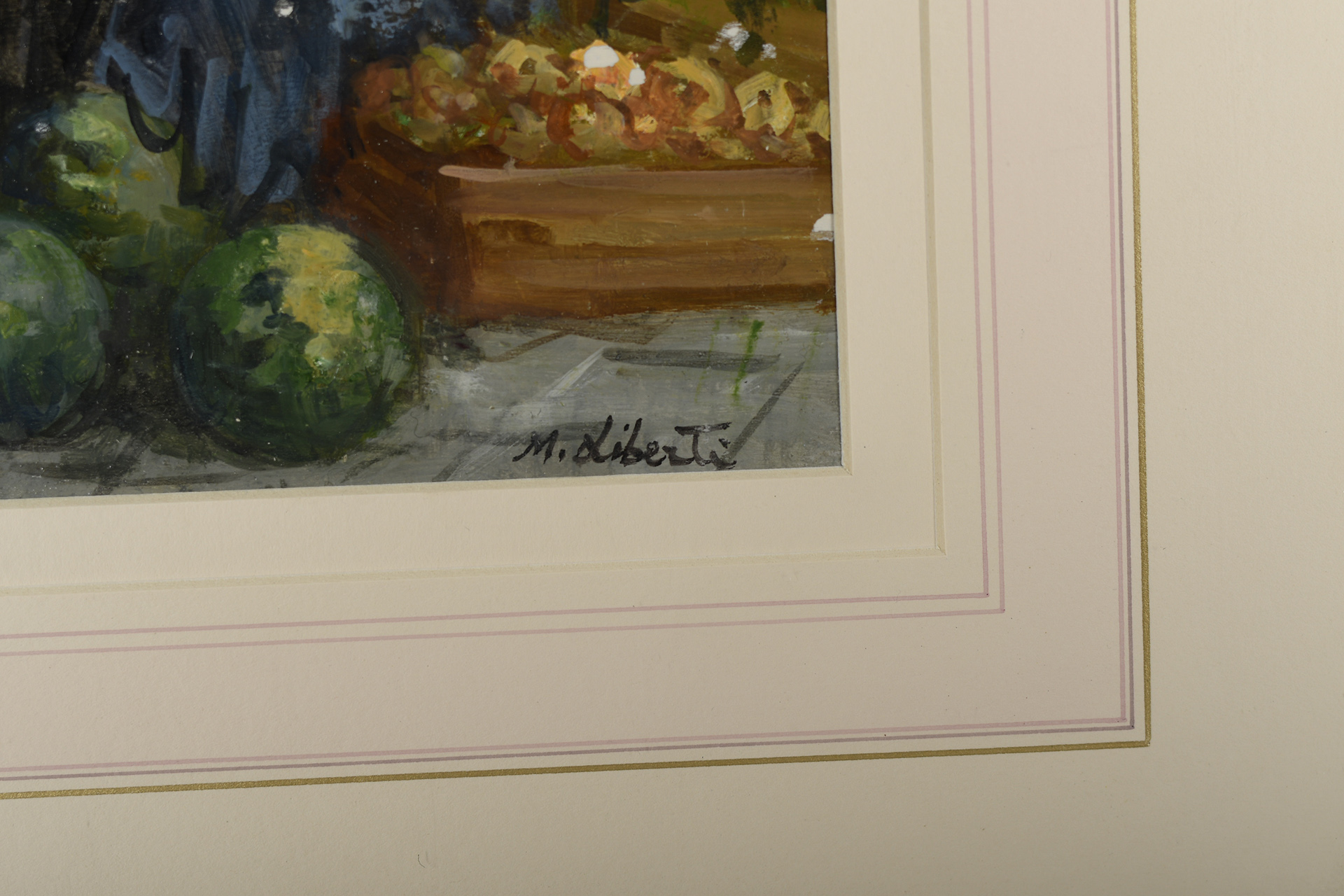 M. Liberti Original Framed Painting. - Image 3 of 4