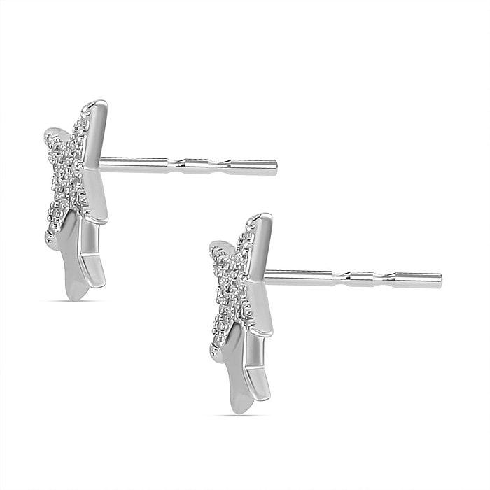 New! Set of 3 - Simulated Diamond Pinset Earrings - Image 4 of 8