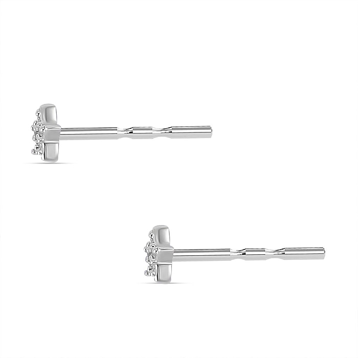 New! Set of 3 - Simulated Diamond Pinset Earrings - Image 8 of 8