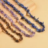 New! Lapis Lazuli, Amethyst and Yellow Tigers Eye Necklaces