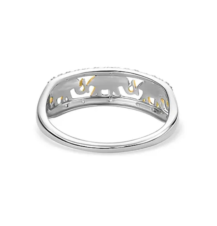 New! Diamond Elephant Band Ring - Image 5 of 5