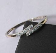 New! Skyblue Topaz Bypass Bangle