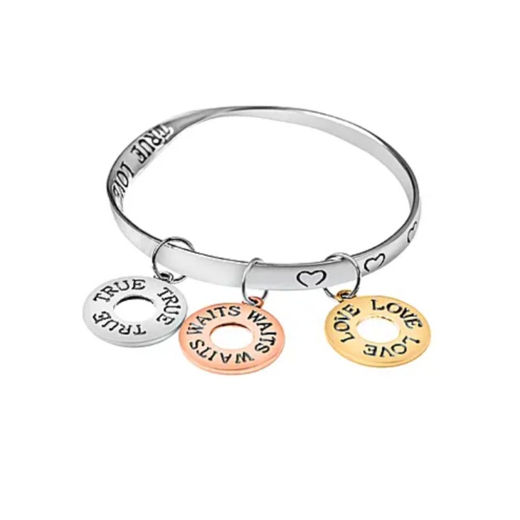 New! Set of 3 - Charm Bangles in Tri-Tone - Image 8 of 8