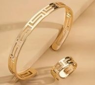 New! 18k gold plated ring and bangle