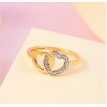 New! Designer Inspired - Diamond (G/H) Heart Ring