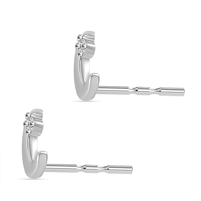 New! Set of 3 - Simulated Diamond Pinset Earrings - Image 6 of 8