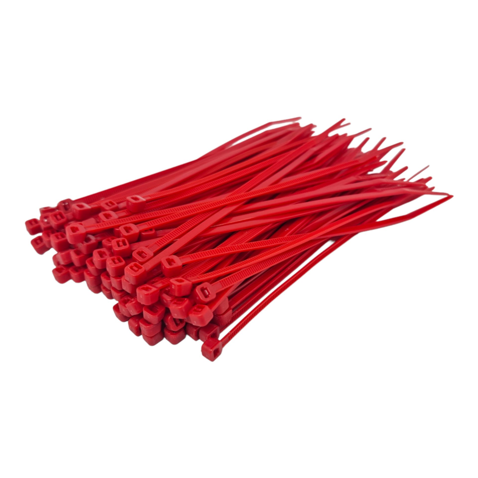 10 x Extra Strong Cable Ties Red Zip Tie Wraps 20cm Long Packs of 100