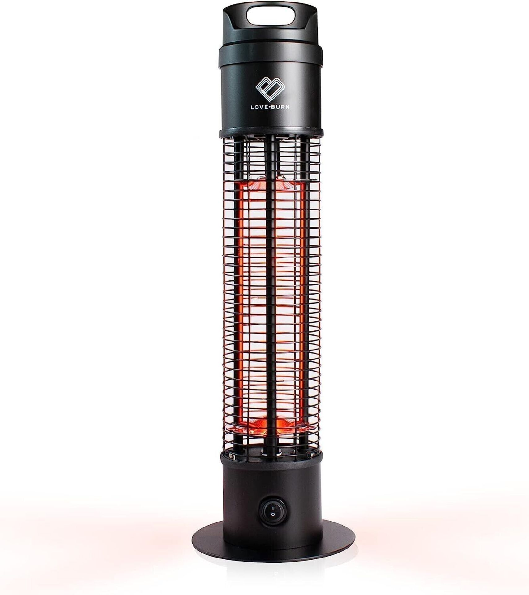 10 x Love Burn 1200W Portable Electric Patio Heater, Tabletop Freestanding Tower Heater