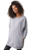 Boob Maternity BFF Sweatshirt, Grey Melange, UK 16