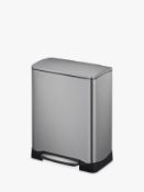 EKO Neo-Cube Recycling Pedal Bin, Grey, 28L+18L