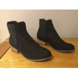 Dolcis “Pasha” Low Heel Ankle Boots, Size 4, Black - New RRP £45.99