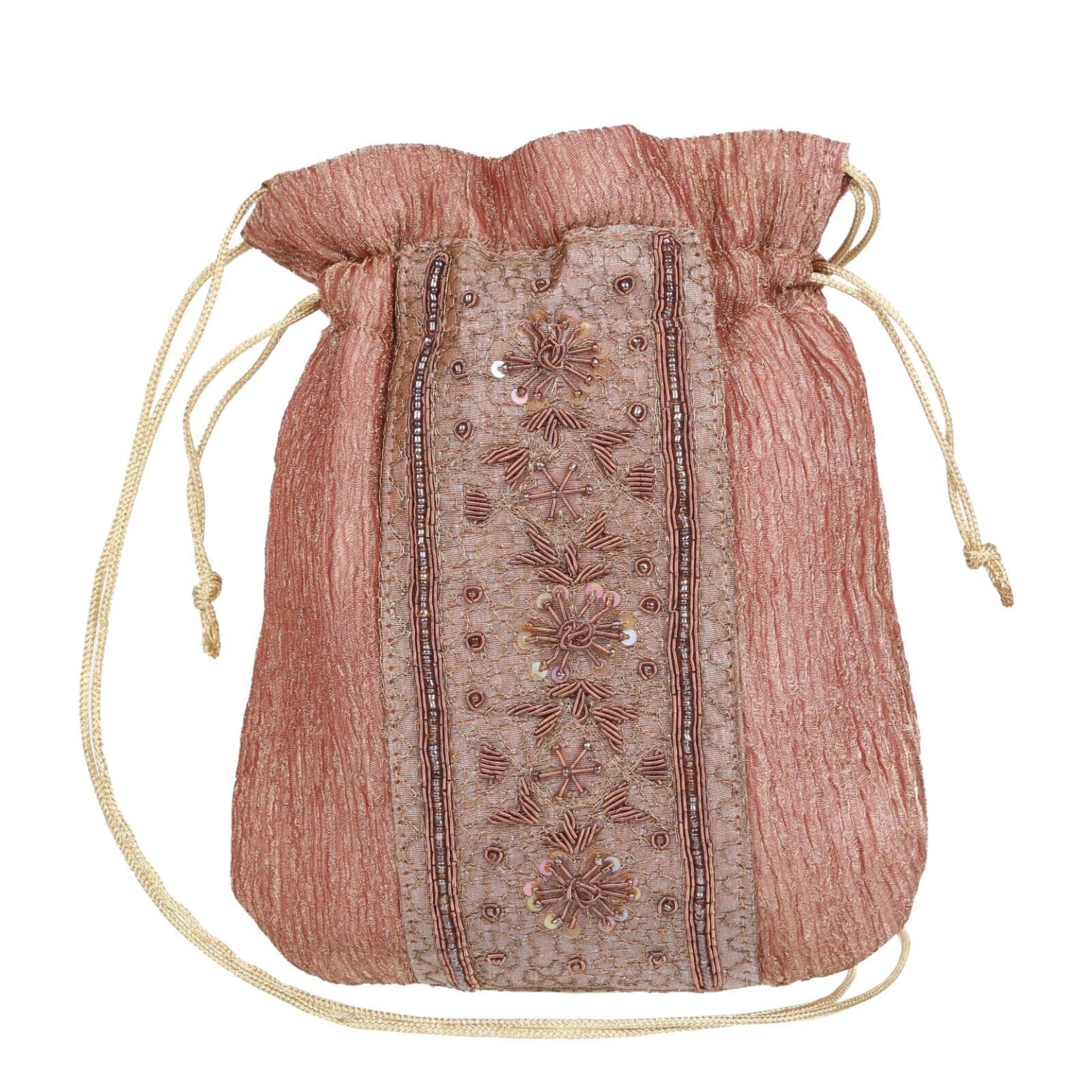 30 x New Silk Embellished Bags Wedding Favours Potli Bags Pouches - Bild 3 aus 3