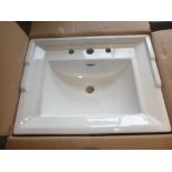 3x Traditional White Basins 3T/H - 620 x 480 x 220mm