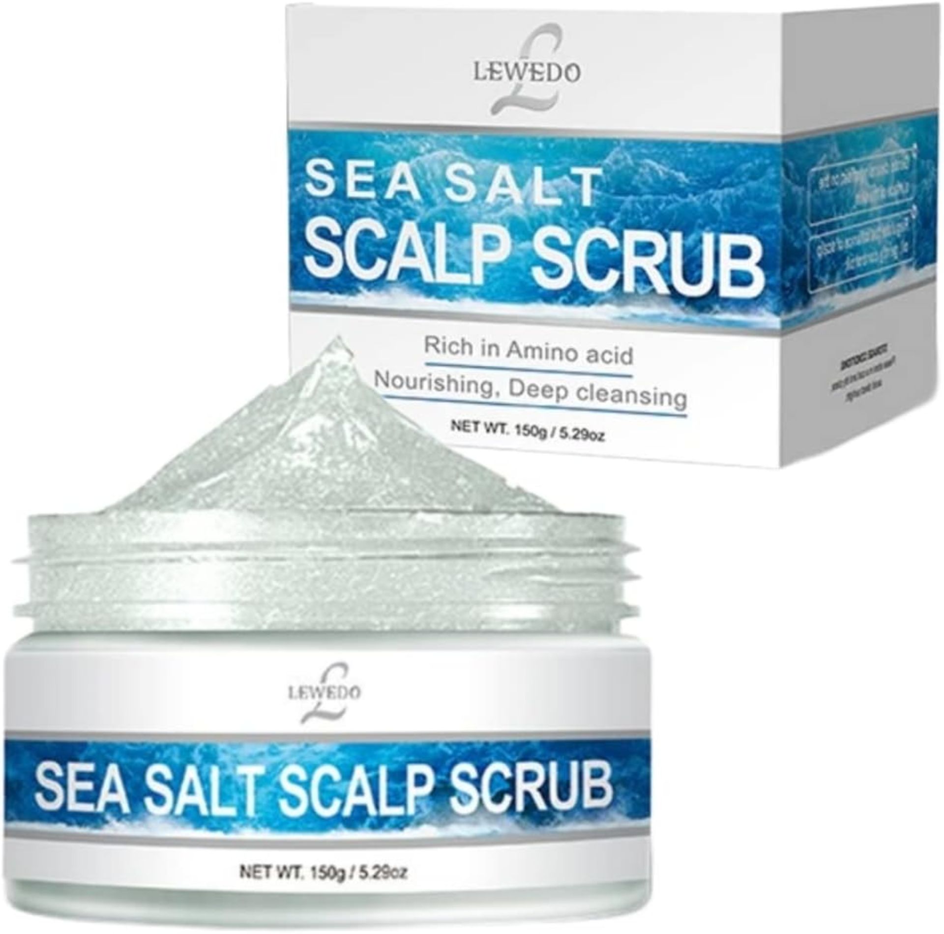 LEWEDO Exfoliating Scalp Scrub With Dead Sea Salt 150 g | Rich In Amino Acids | Nourishes and Dee... - Bild 2 aus 7