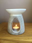 Piquaboo Large “Rustic White” Ceramic Oil Burner Height 13cm, New With Gift Box