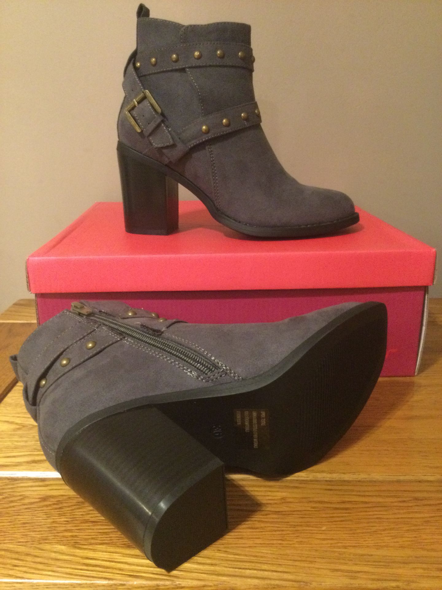 Dolcis “Piper” High Block Heel Ankle Boots, Size 7, Grey - New RRP £49.99 - Image 4 of 6