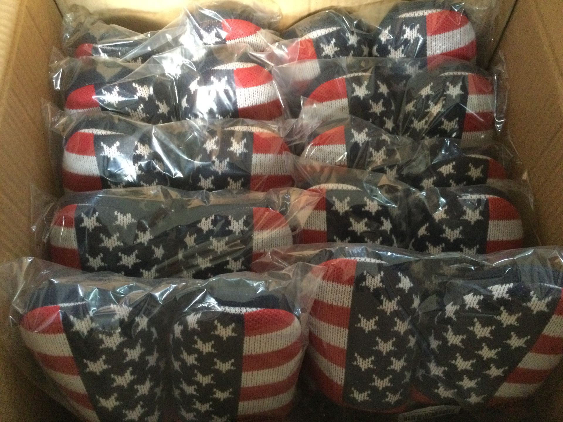 Job Lot 10 x Men's Dunlop, “USA Stars and Stripes” Memory Foam, Mule Slippers, Size M (8/9) - Image 6 of 7