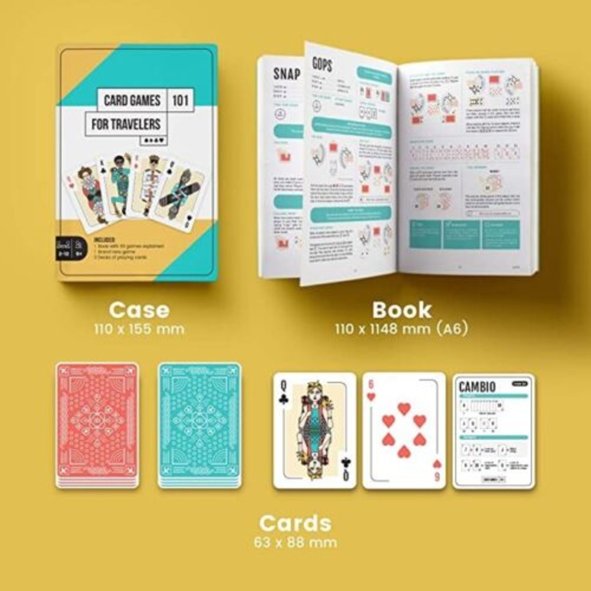 3x Card Games For Travelers Box Sets, 2 Decks of Cards & Book With 30 Classic Games - RRP £60