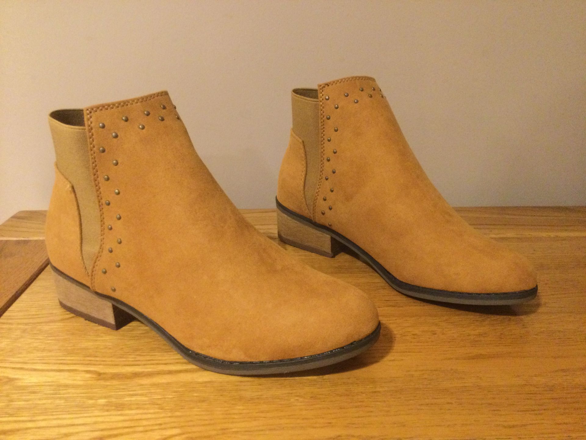 Dolcis “Wendy” Low Heel Ankle Boots, Size 3, Tan - New RRP £45.99