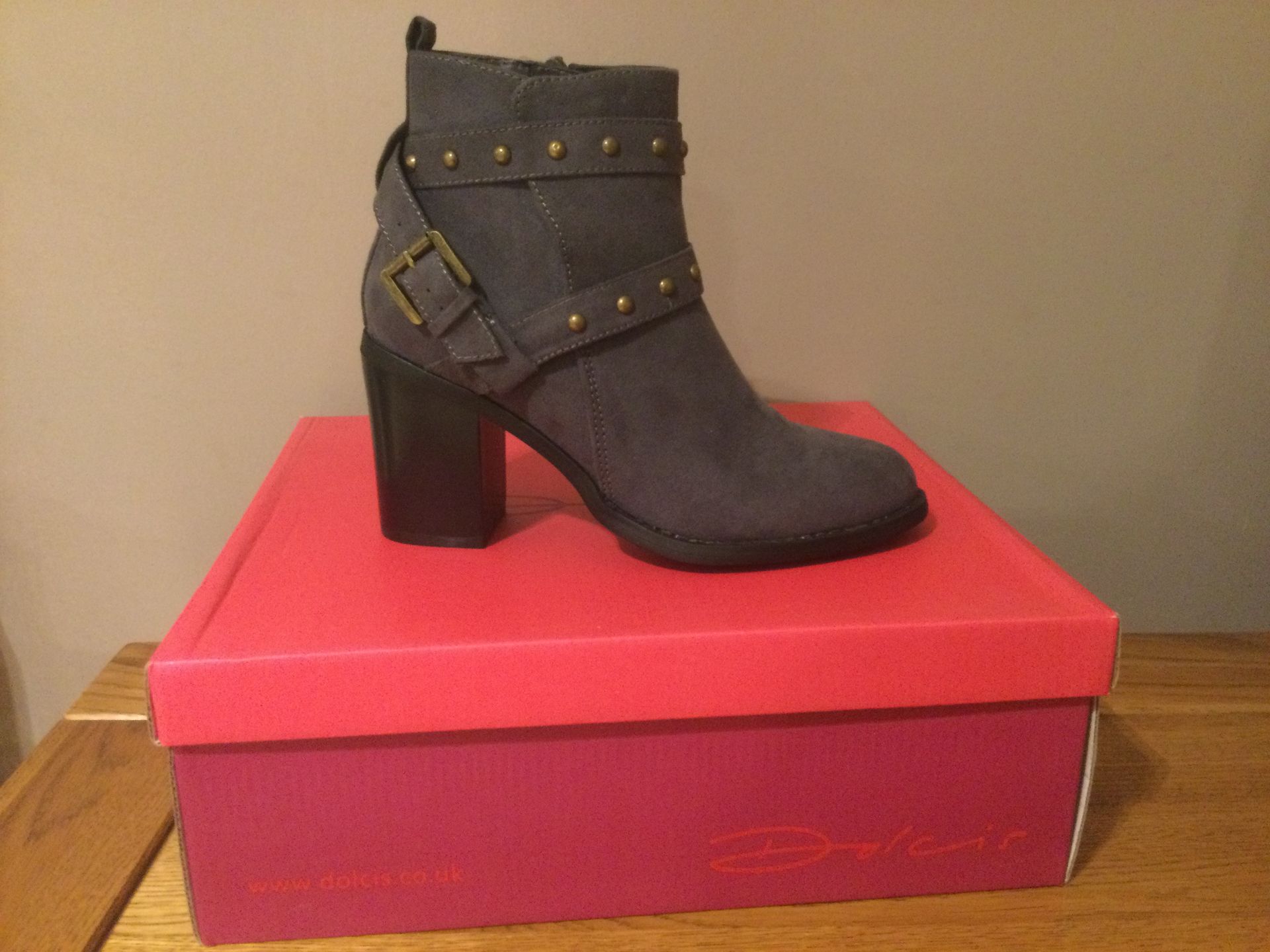 Dolcis “Piper” High Block Heel Ankle Boots, Size 7, Grey - New RRP £49.99 - Image 3 of 6