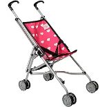 10x New York Doll Collection, My First Doll Stroller, Kids, Pink Hearts - RRP £200