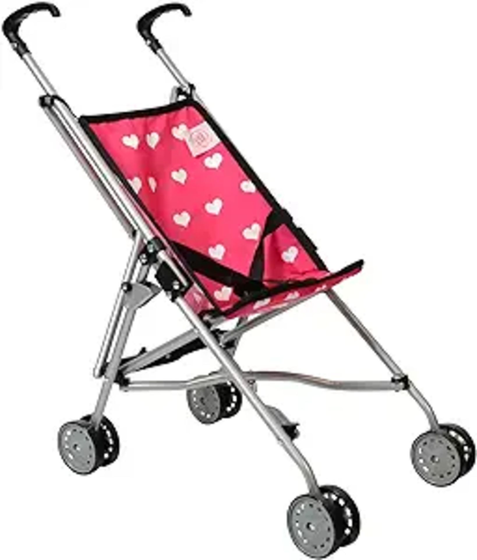 10x New York Doll Collection, My First Doll Stroller, Kids, Pink Hearts - RRP £200