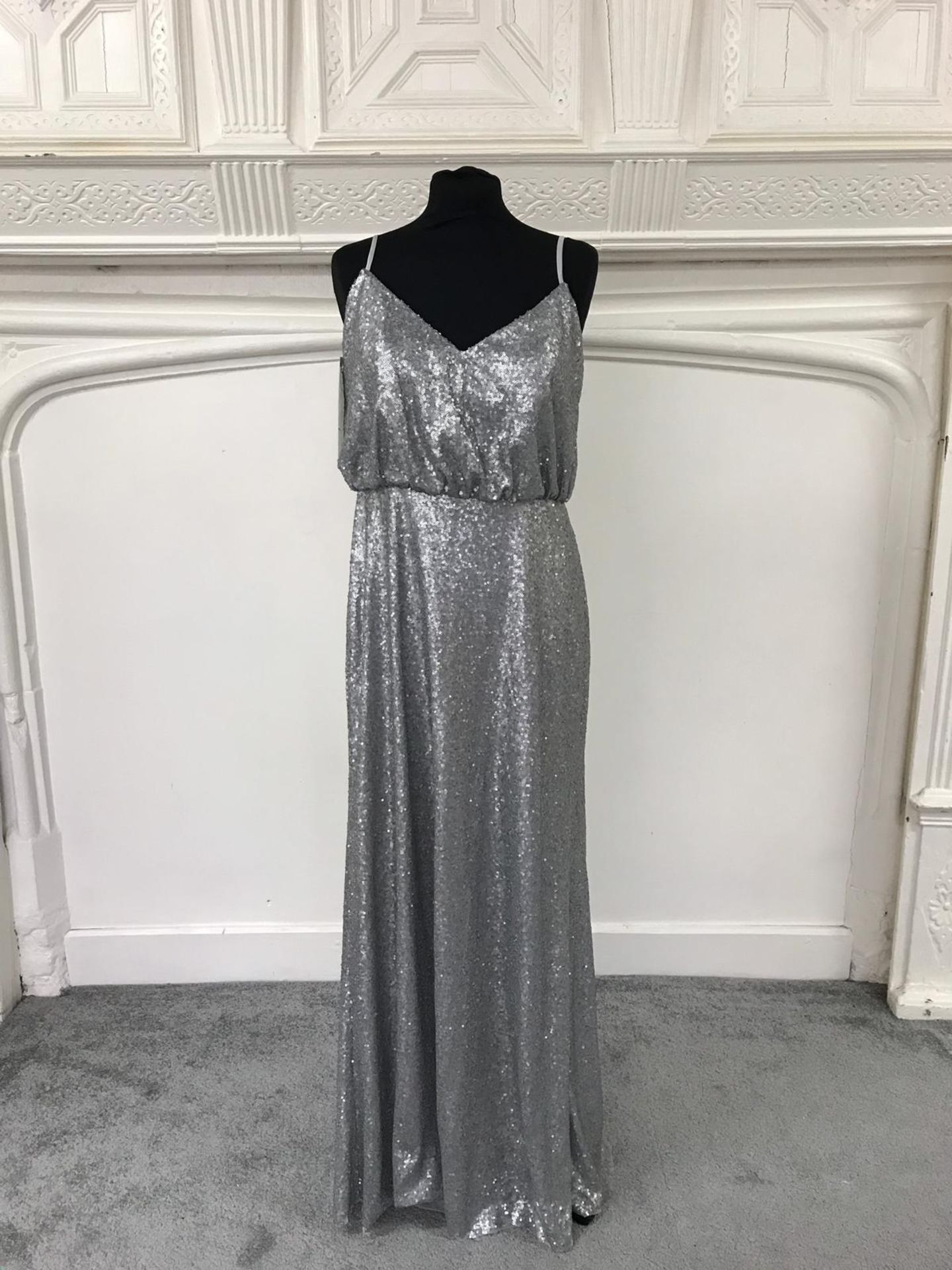 1 Dress. Silver Sequin Dress - Image 2 of 2
