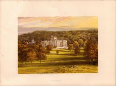 Capernwray Hall Carnforth Lancashire Gilt-Edge Coloured Antique Book Plate.