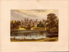 Alton Towers Staffordshire Gilt-Edge Coloured Antique Book Plate.