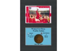 England Celebrates 1966 World Cup Winners Coin & Card Mounted Display.