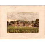 Wentworth Woodhouse Yorks Gilt-Edge Coloured Antique Book Plate.