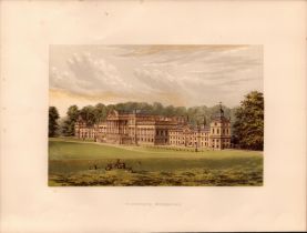 Wentworth Woodhouse Yorks Gilt-Edge Coloured Antique Book Plate.