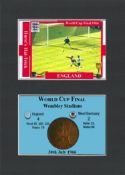 Hurst's Hat-Trick 1966 World Cup Champions Coin & Card Mounted Display.