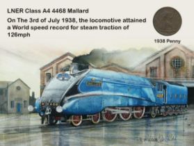 The Mallard Steam Engine 1938 World Speed Record Metal Coin Set 3.