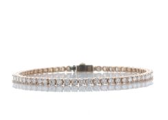 18ct Rose Gold Tennis Diamond Bracelet 4.70 Carats