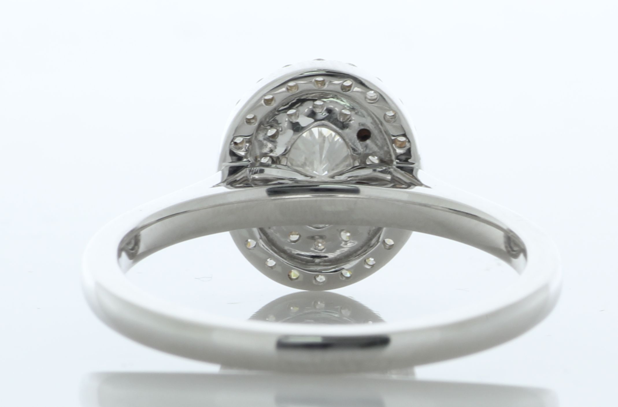 18ct White Gold Single Stone With Halo Setting Ring (0.43) 0.62 Carats - Image 4 of 5