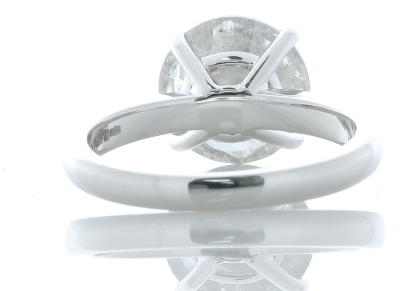 18ct White Gold Single Stone Prong Set Diamond Ring 3.01 Carats - Image 3 of 5