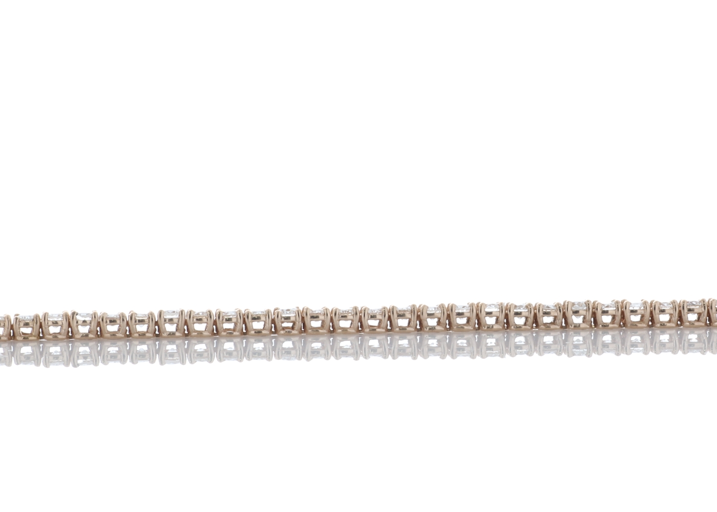 18ct Rose Gold Tennis Diamond Bracelet 4.70 Carats - Image 4 of 5
