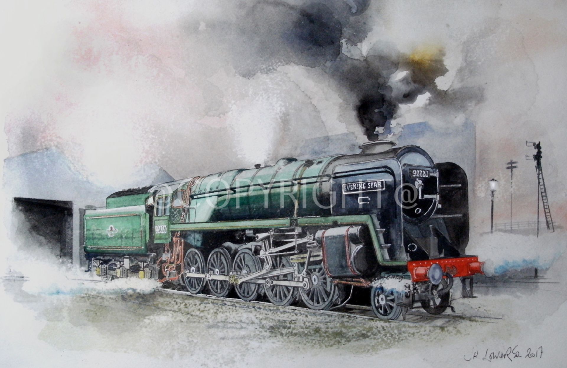 The Evening Star Nostalgic Steam Train Extra Large Metal Wall Art.