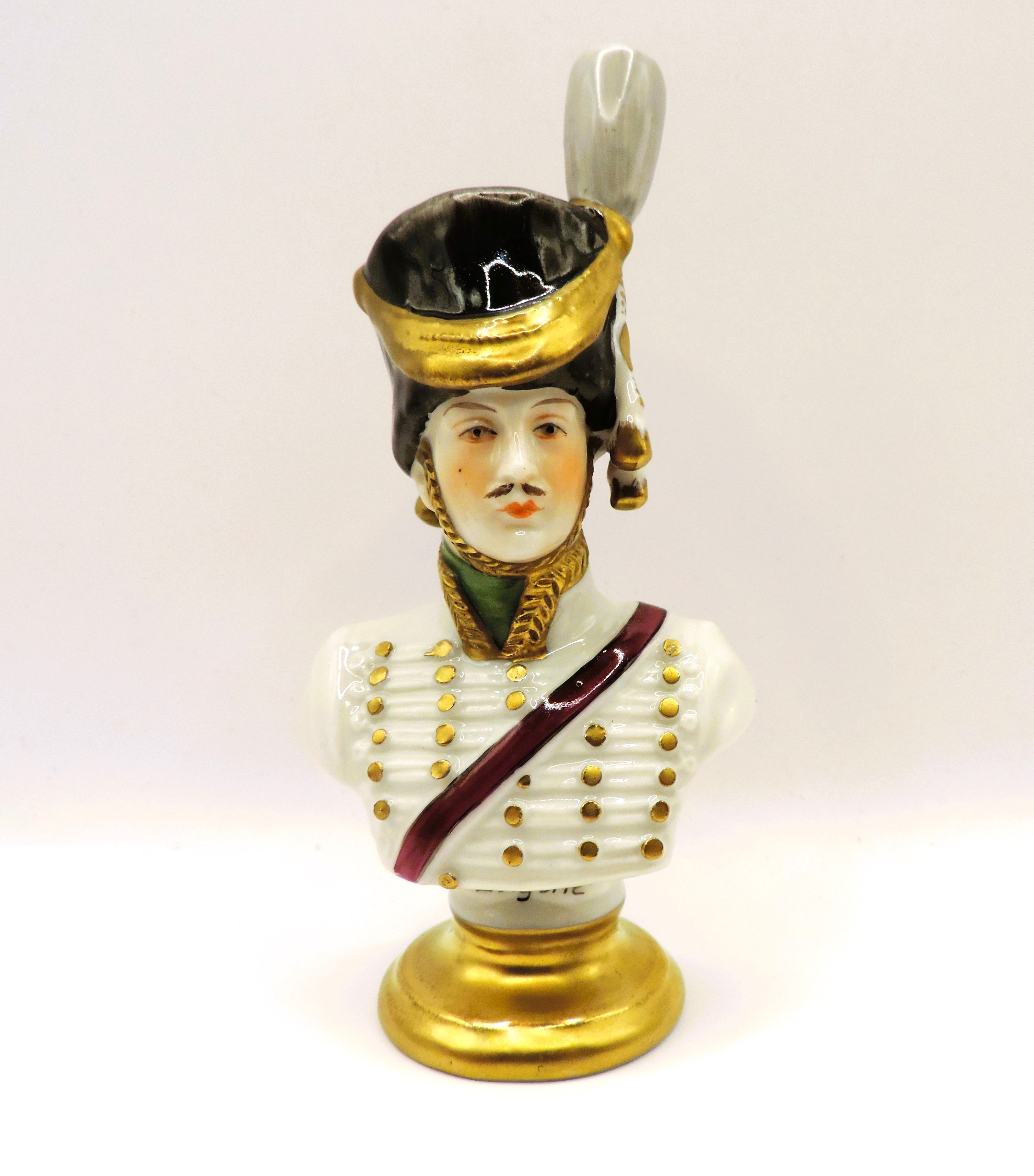 Rudolf Kammer Volkstedt Porcelain Bust of Napoleonic Marshal Eugène de Beauharnais