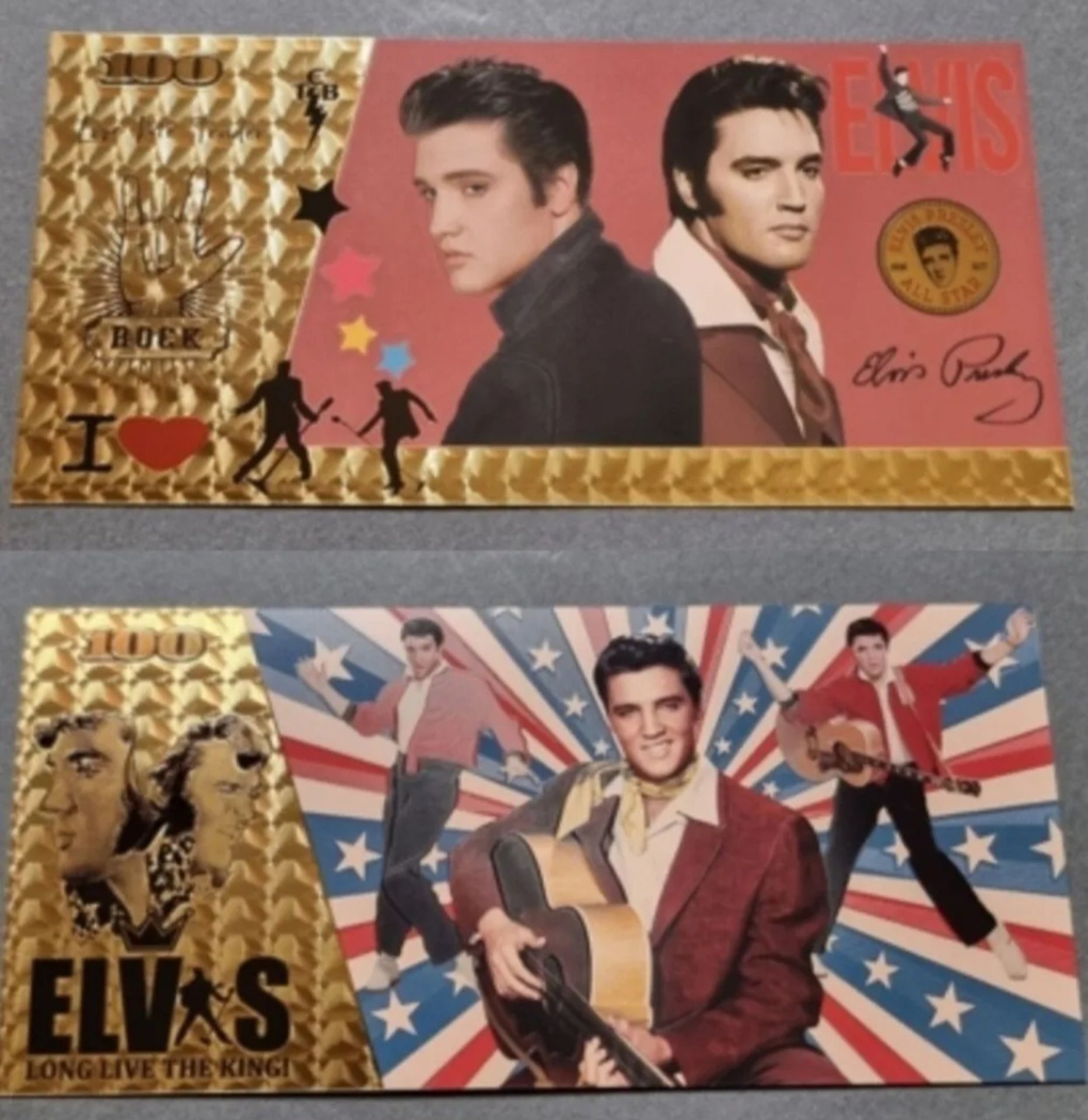 Elvis Presley Gold Plated Novelty Banknote