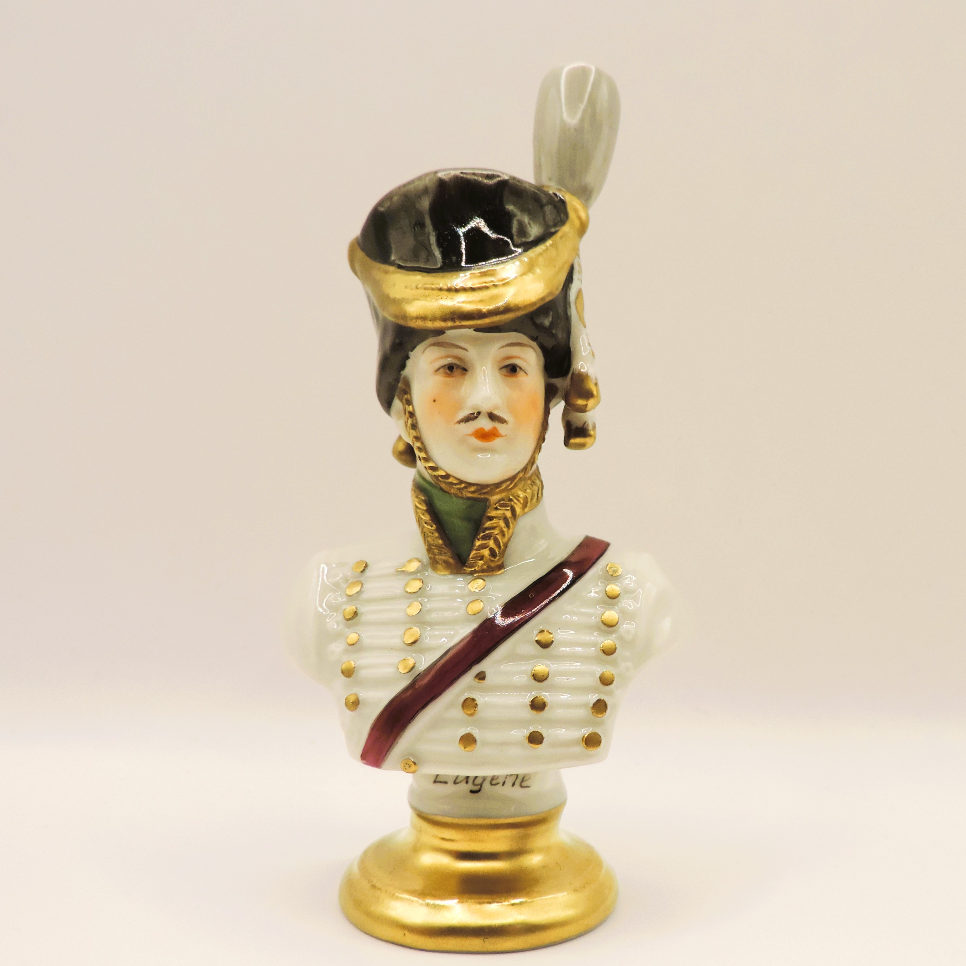 Rudolf Kammer Volkstedt Porcelain Bust of Napoleonic Marshal Eugène de Beauharnais - Image 6 of 9