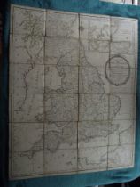 A New Map of The Roads of England and Scotland - Laurie & Whittle - 1794 - With Original Case