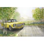 Ford Escort Mexico Classic Motor Extra Large Metal Wall Art.