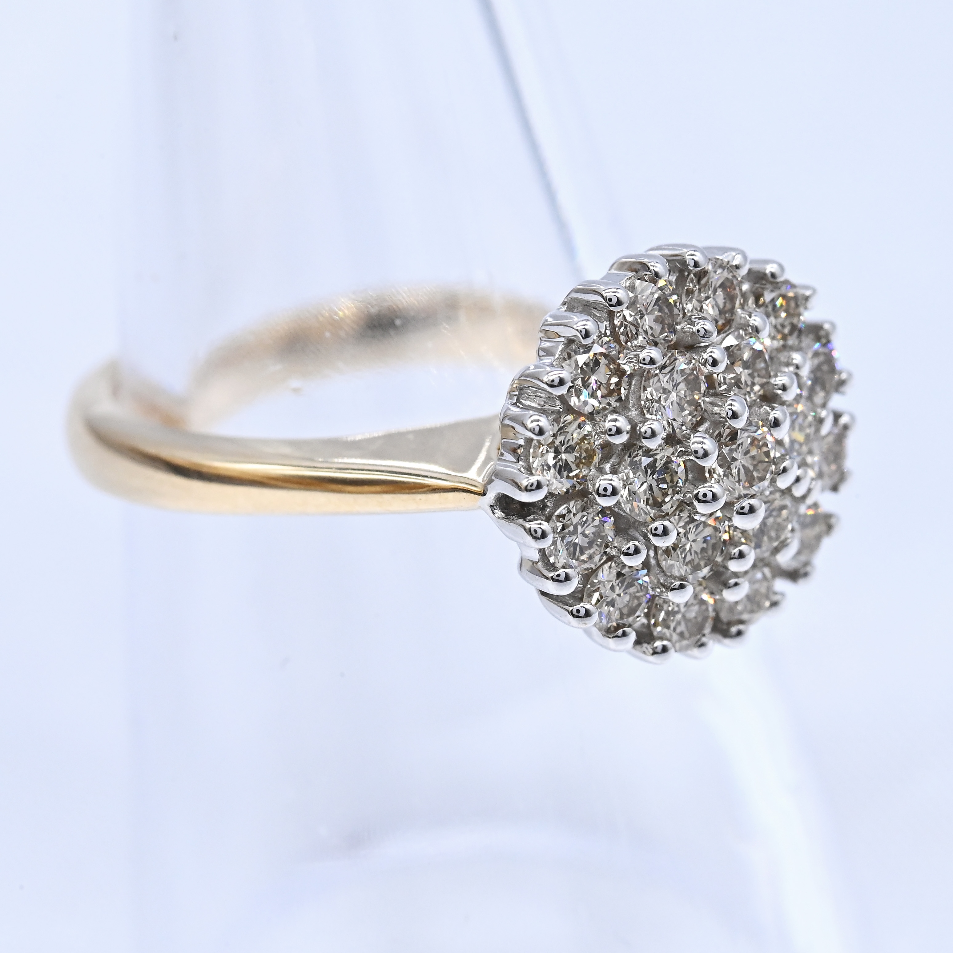 1.03 Carat Diamond Layered Cluster Ring In Yellow Gold - Image 6 of 7