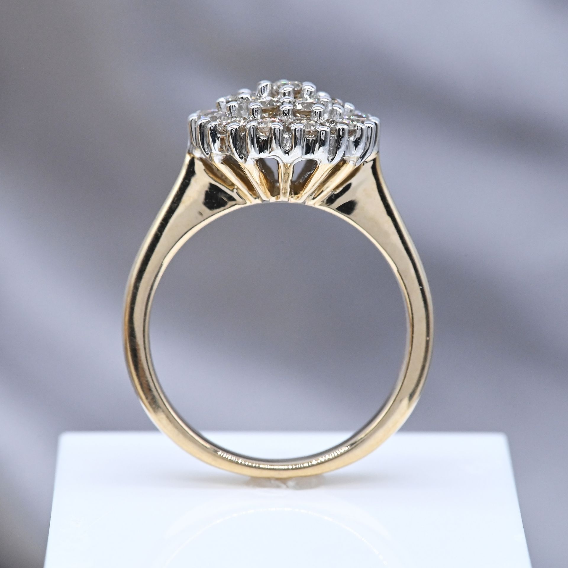 1.03 Carat Diamond Layered Cluster Ring In Yellow Gold - Image 7 of 7