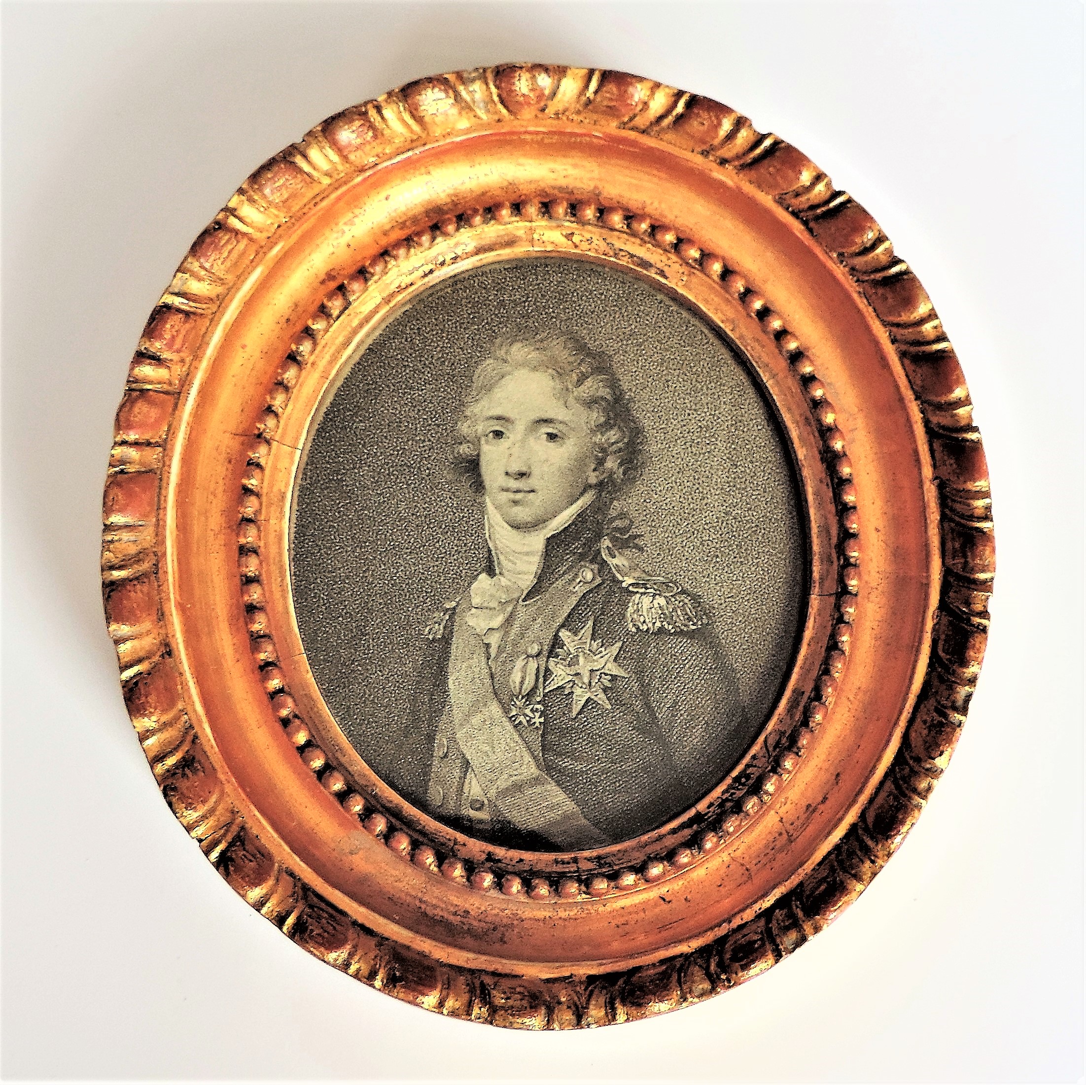 Antique Signed Luigi Schiavonetti Framed Portrait Louis Antoine Last Dauphin of France