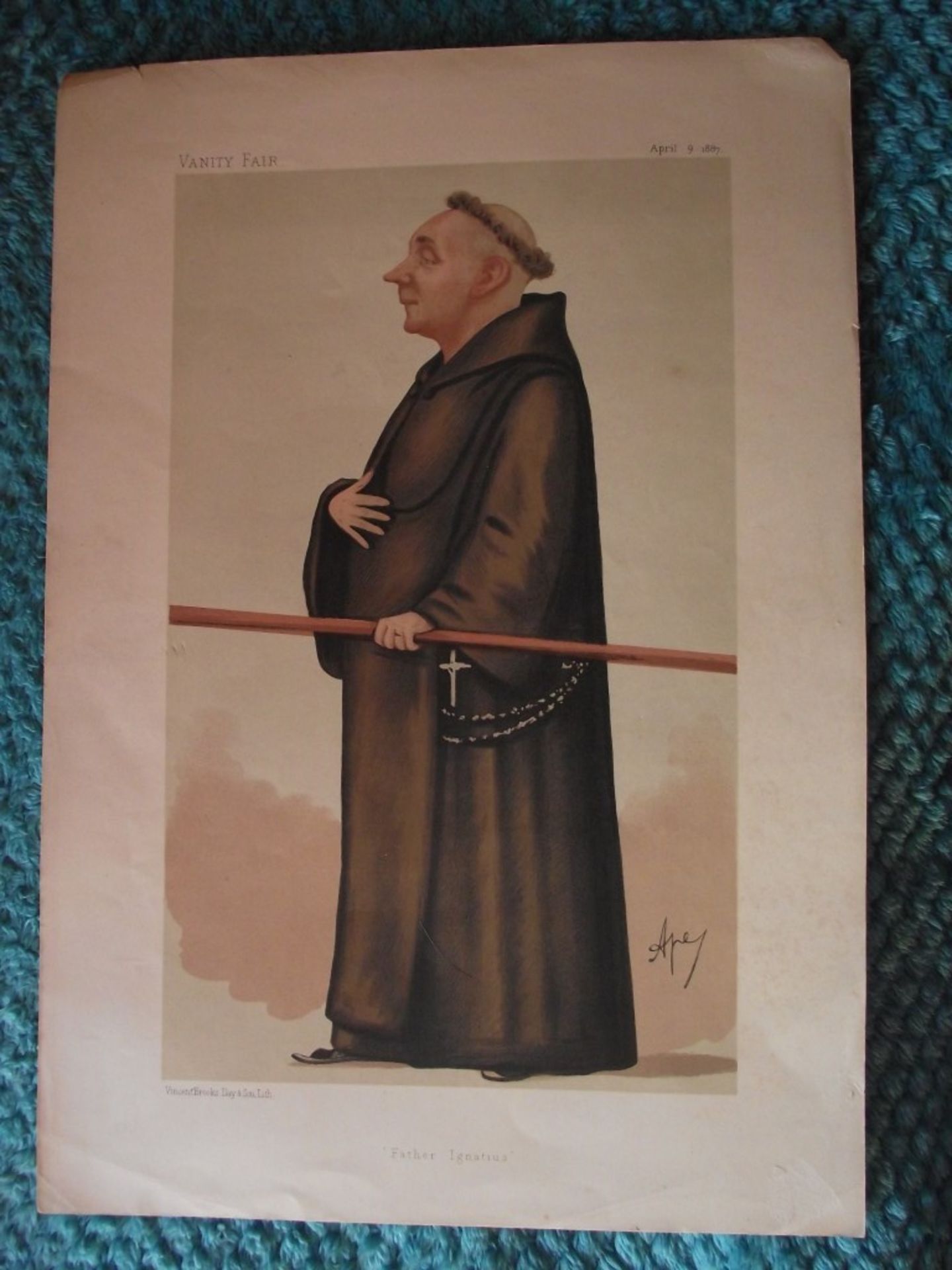 23 x Original Vanity Fair Lithographs -1886-1888 - Vincent Brooks, Day & Son Printers - Image 29 of 33