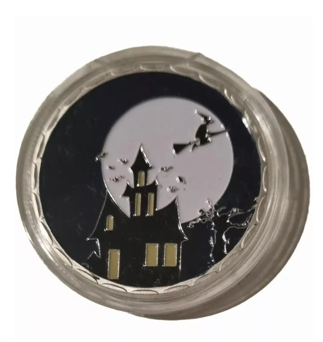 Halloween Coin Pumpkin and Witch On Broom Coin - Image 2 of 2